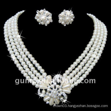 pearl wedding jewelry set